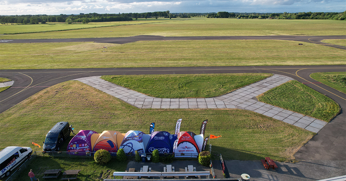 Rich Madeley: Step one for a successful world meet is a suitable big empty space. Skydive Tegue has a good one